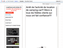 Tablet Screenshot of campingcarcorse.fr